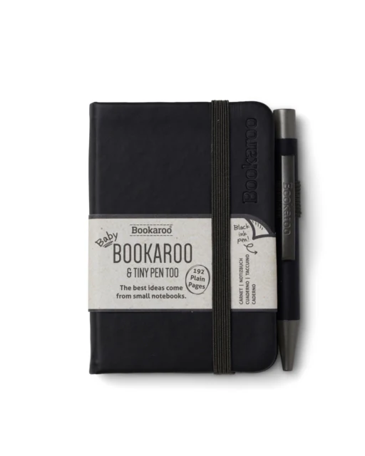 Bookaroo - A7 Baby Notebook & Pen - Black - Image 2