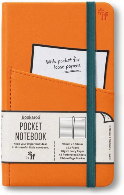 Bookaroo Pocket Notebook (A6) Journal - Orange - Image 2
