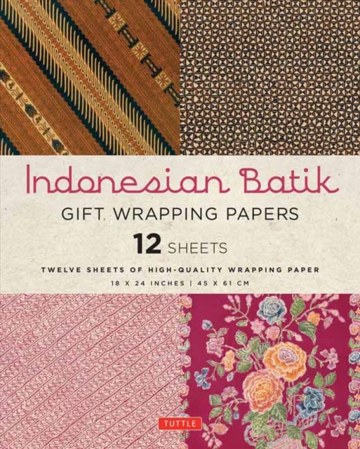 Indonesian Batik Gift Wrapping Papers - 12 Sheets - Image 2