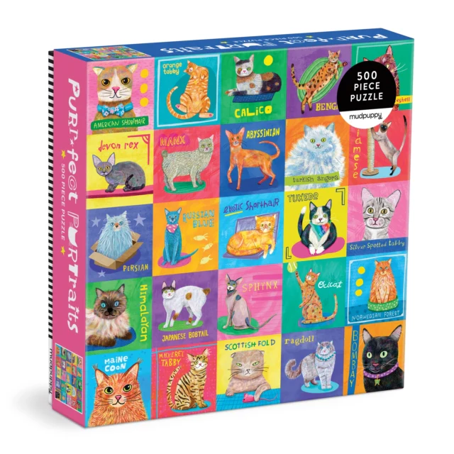 Purr-fect Portraits 500 Piece Family Puzzle - Image 2